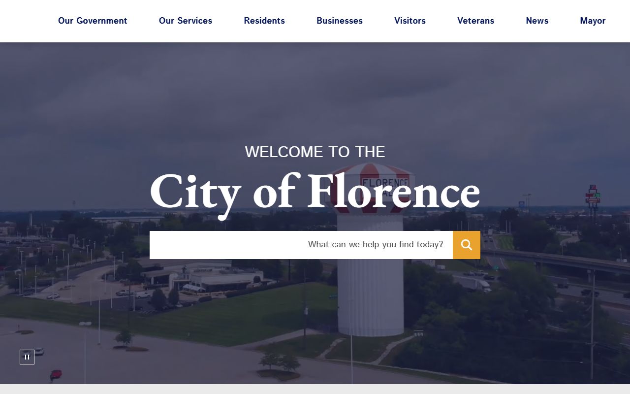 City of Florence website with public records information