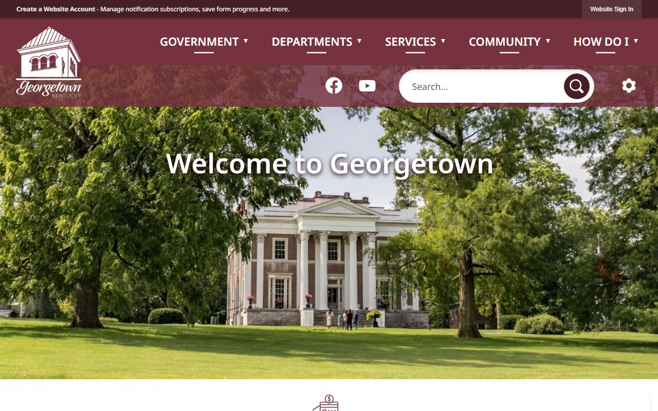 City of Georgetown website with public records information
