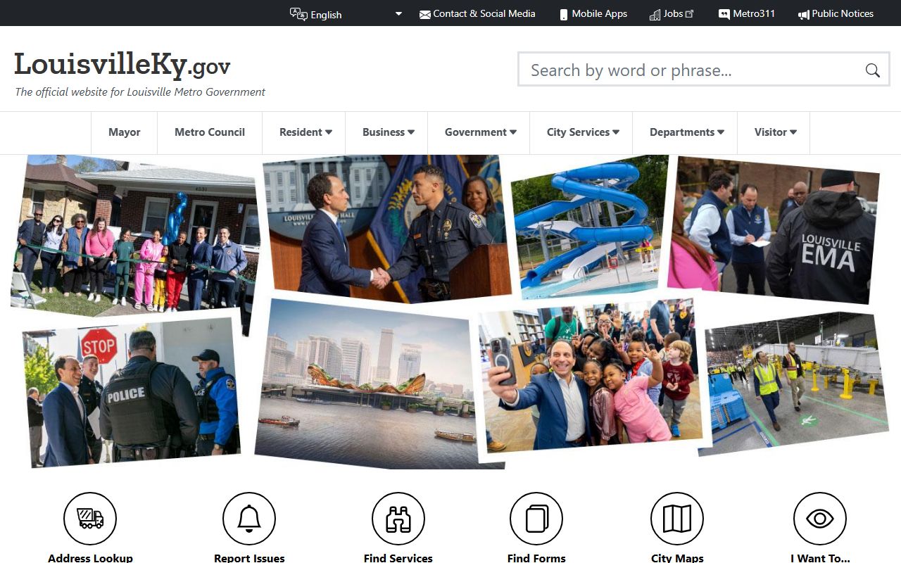 Louisville Metro Government website providing information about death records