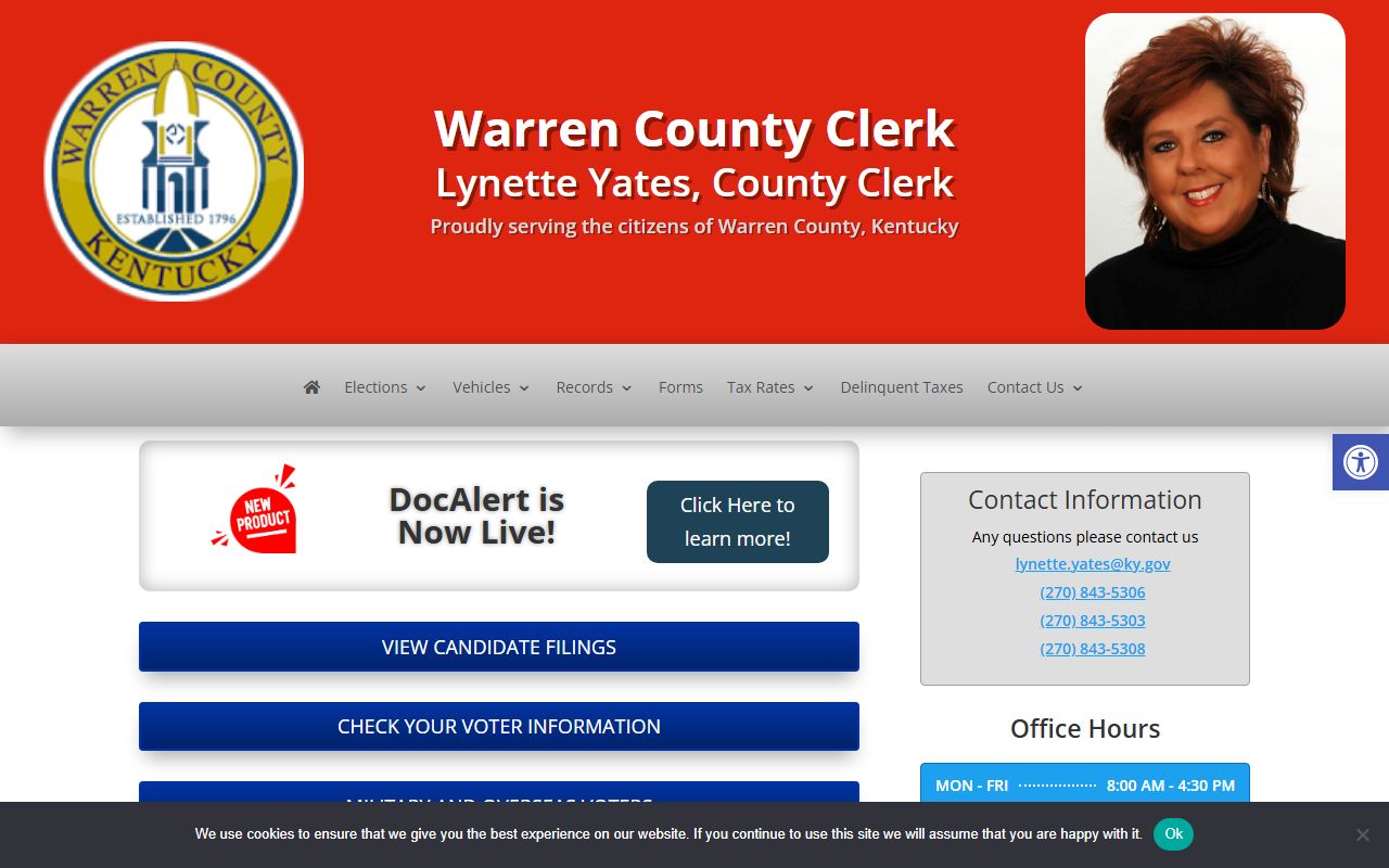 Warren County Clerk website